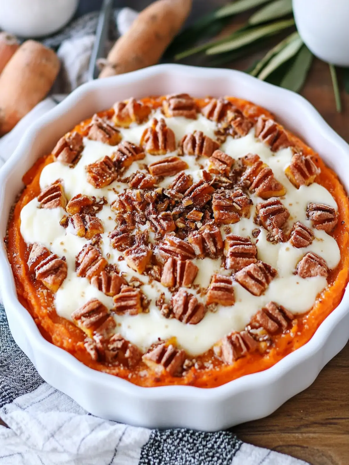 Sweet Potato Casserole with Marshmallows and Pecans Delight 3 Sweet Potato Casserole