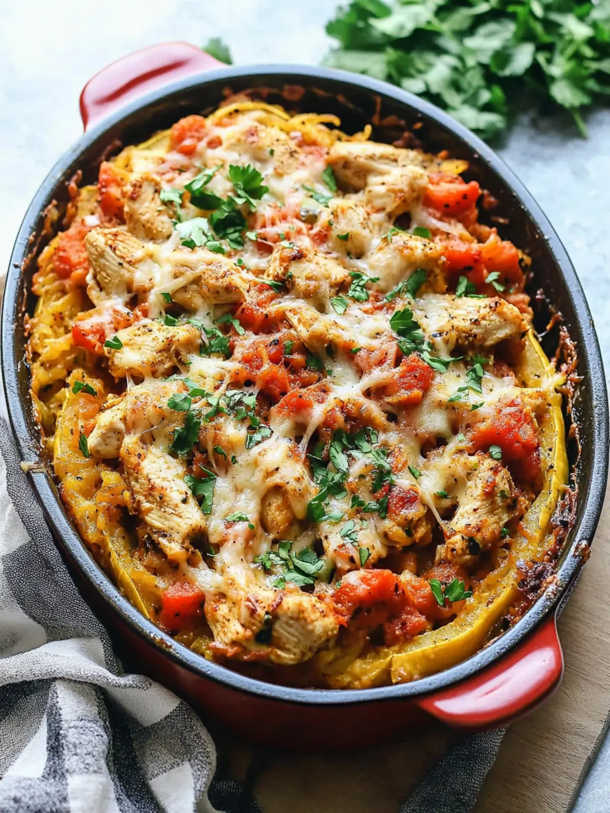 Cajun Chicken Spaghetti Squash Bake: A Flavorful Twist! 2 Cajun Chicken Spaghetti Squash Bake