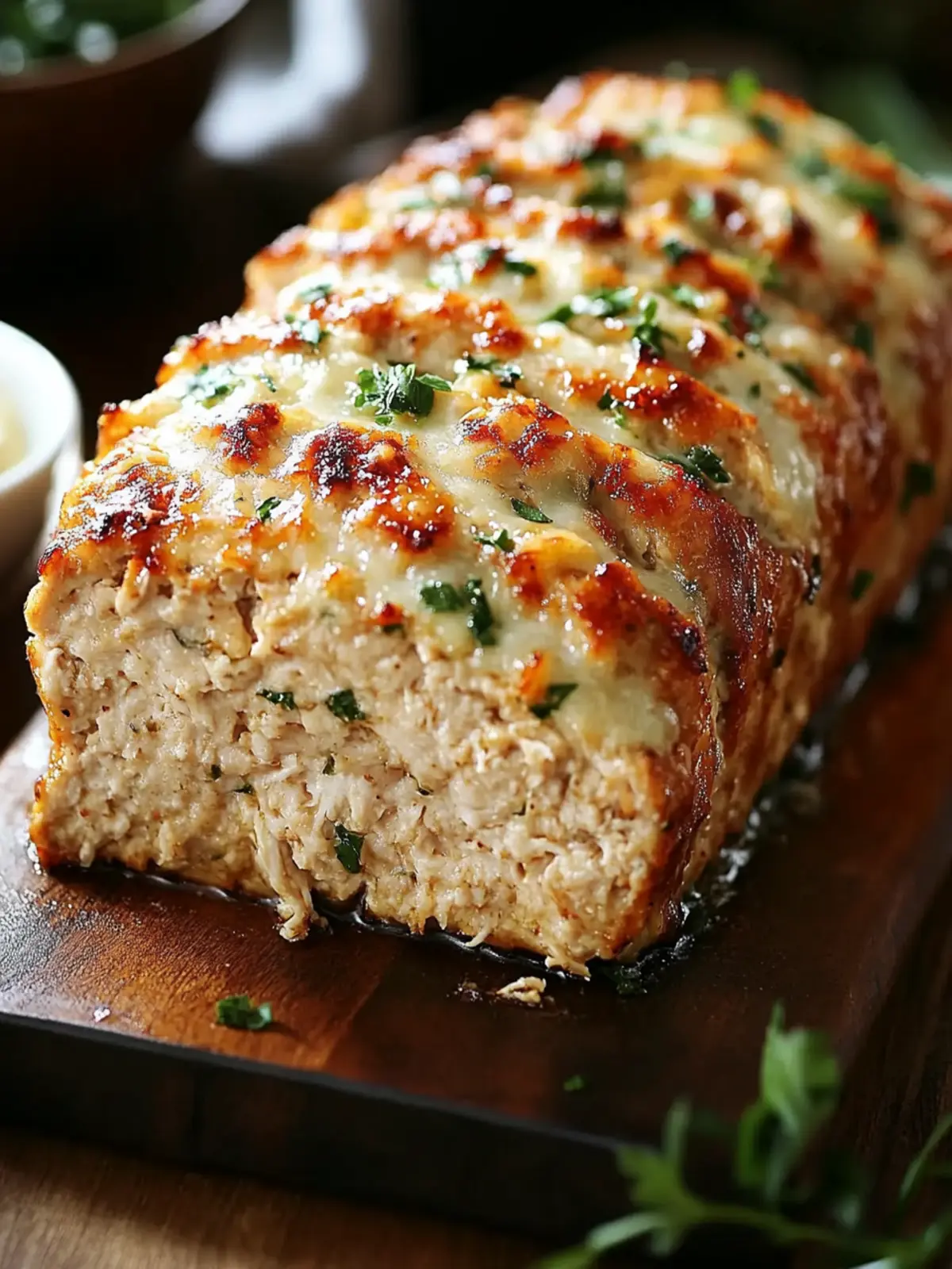 Garlic Parmesan Chicken Meatloaf: Comfort Food Revamped 2 Garlic Parmesan Chicken Meatloaf