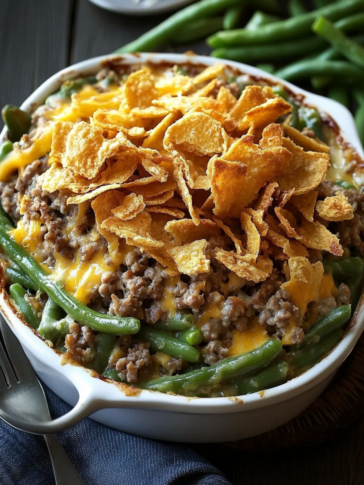 Savory Hamburger Green Bean Casserole for Cozy Nights 2 Hamburger Green Bean Casserole