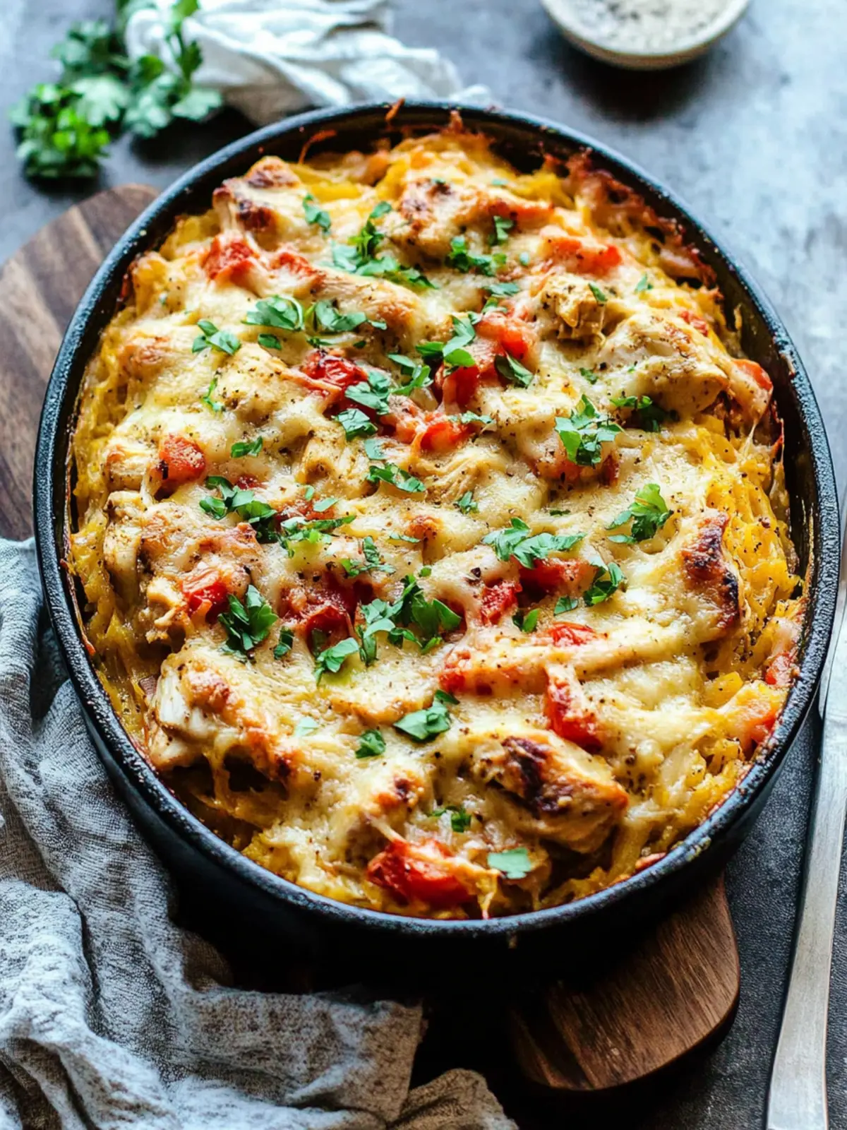 Cajun Chicken Spaghetti Squash Bake: A Flavorful Twist! 4 Cajun Chicken Spaghetti Squash Bake