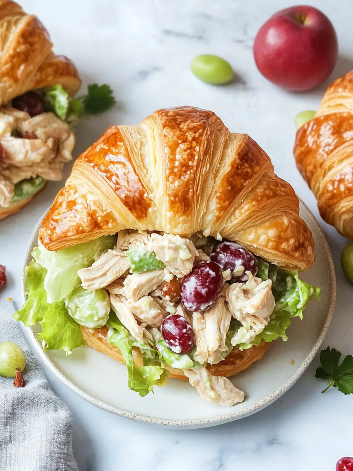 Autumn Chicken Salad Croissants for Cozy Fall Feasts 4 Autumn Chicken Salad Croissants