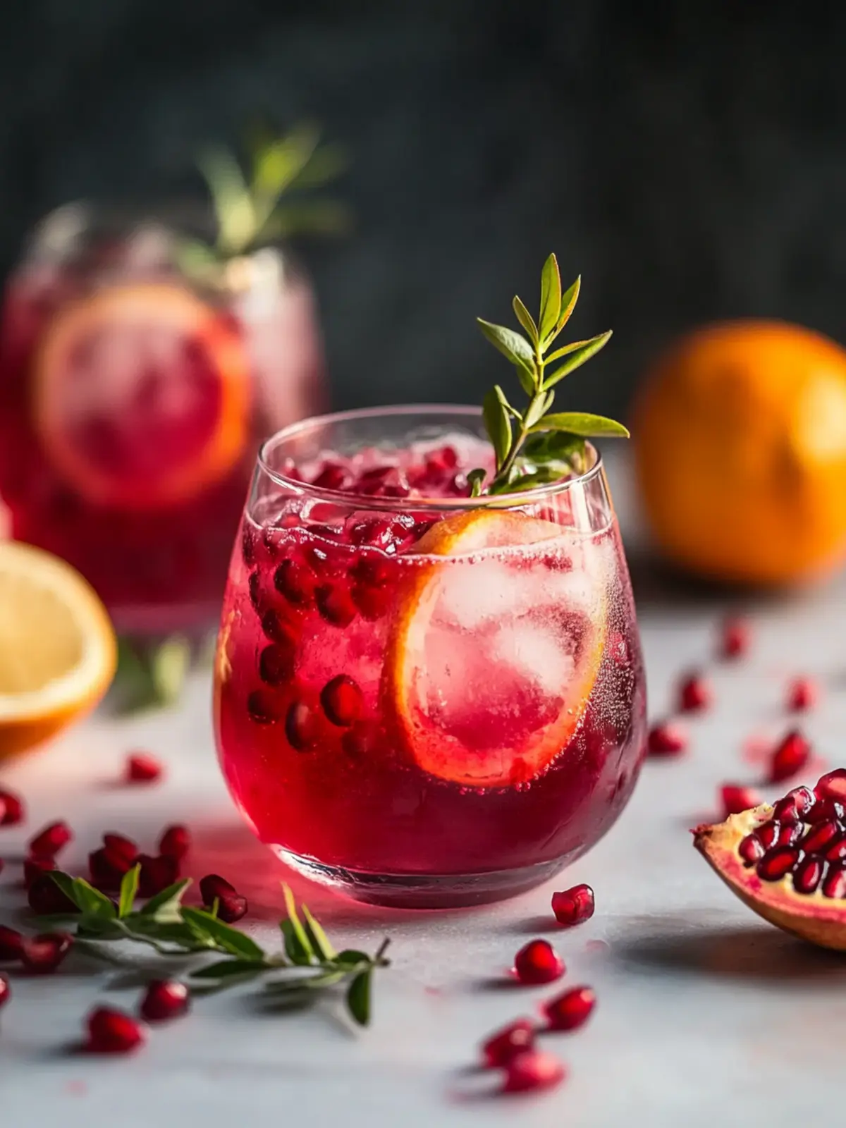 Pomegranate Passion Fizz: A Refreshing Celebration Sip! 2 Pomegranate Passion Fizz