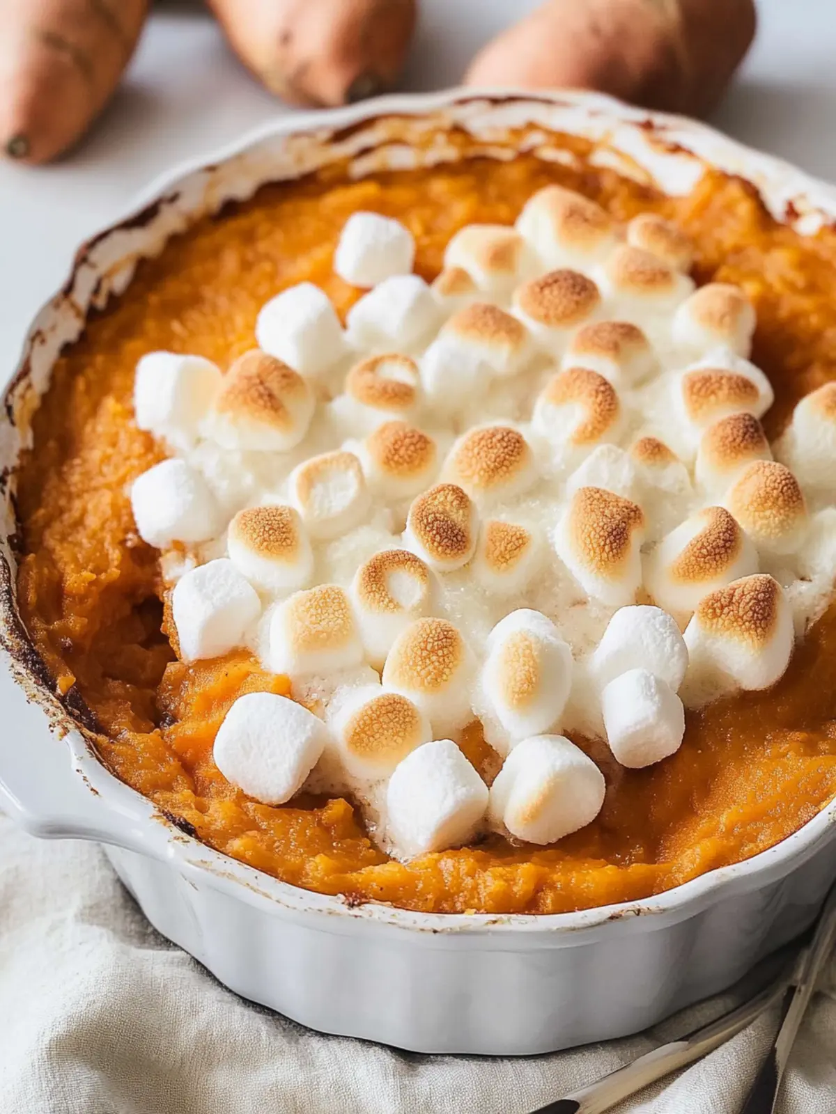 Irresistible Sweet Potato Casserole with Marshmallows Delight 2 Sweet Potato Casserole with Marshmallows