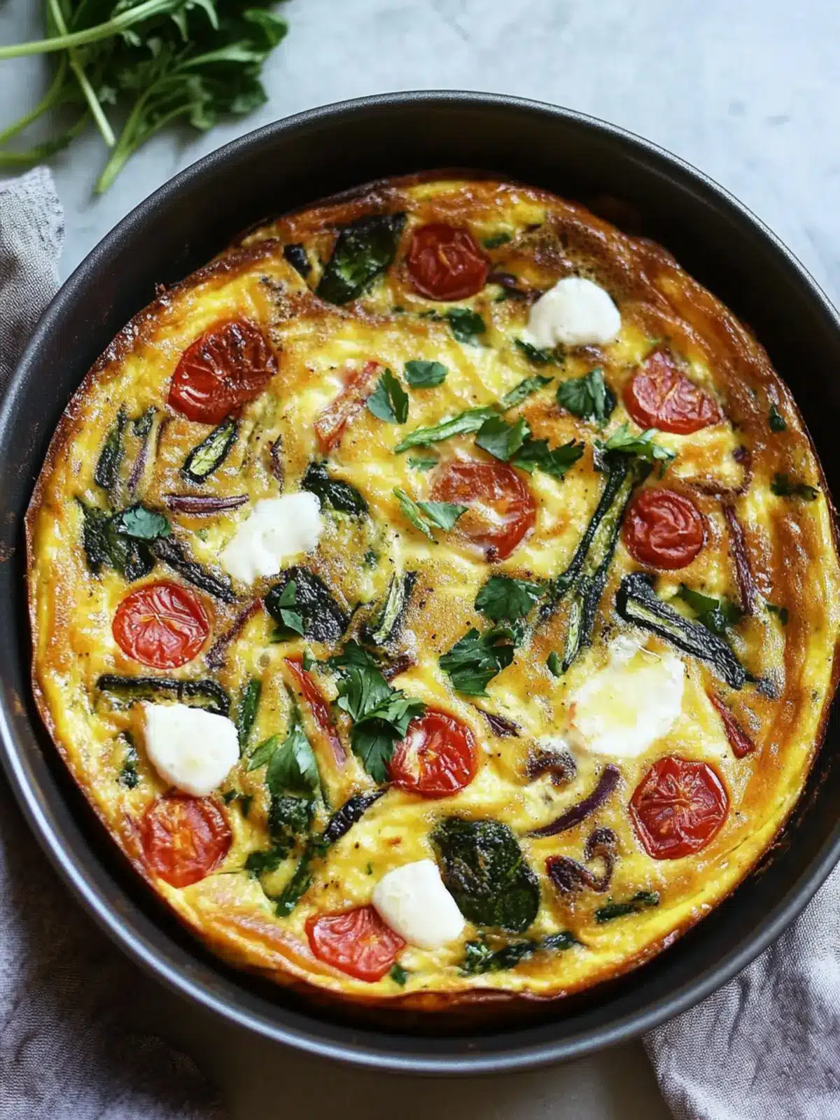 Savory Vegetable Frittata: Quick and Delicious for Weekend Brunch 4 Vegetable Frittata