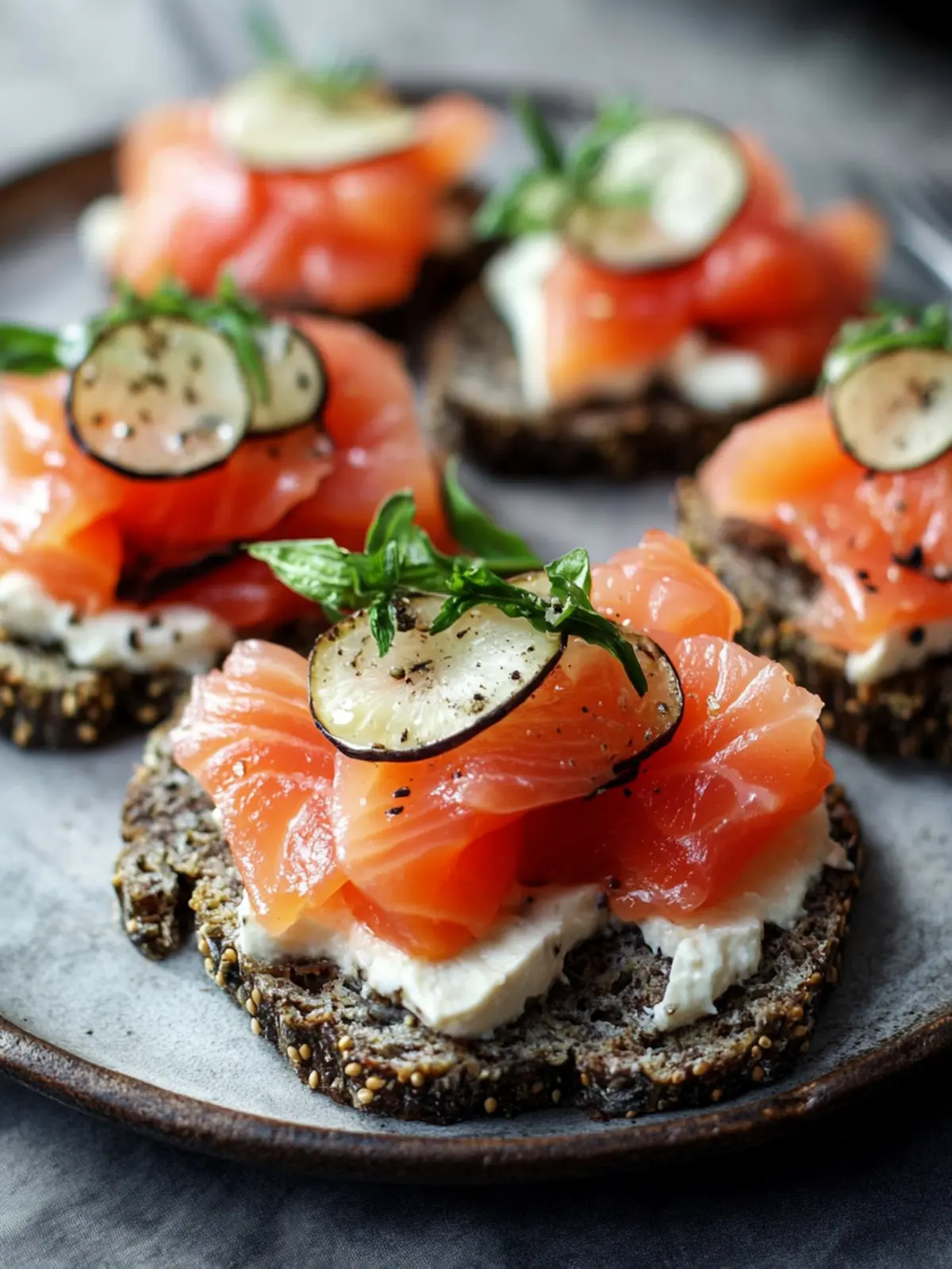 Irresistible Smoked Salmon on Pumpernickel Rye Bliss 3 Smoked Salmon on Pumpernickel Rye