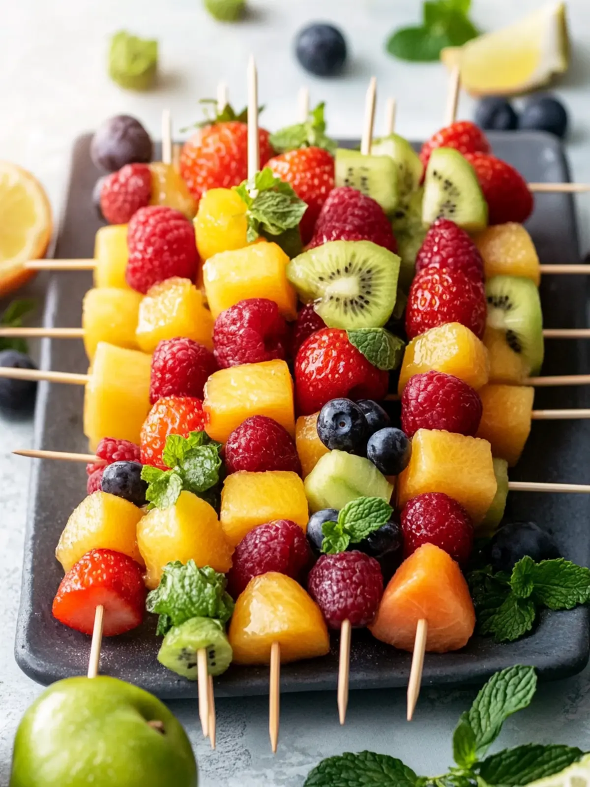 Colorful Fruit Skewers for a Refreshing Summer Treat 4 Fruit Skewers