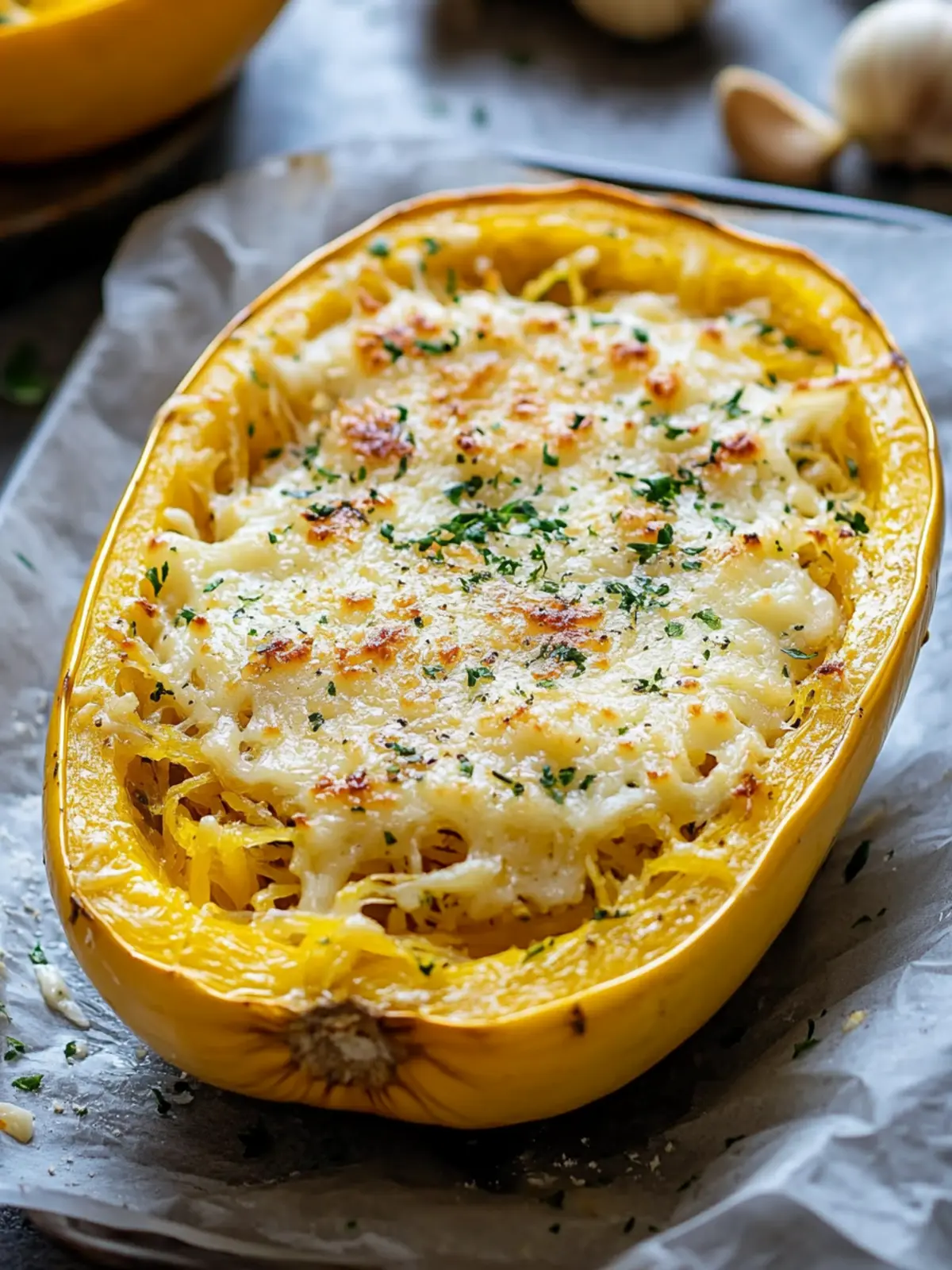 Decadent Five Cheese Garlic Spaghetti Squash Delight 4 Five Cheese Garlic Spaghetti Squash