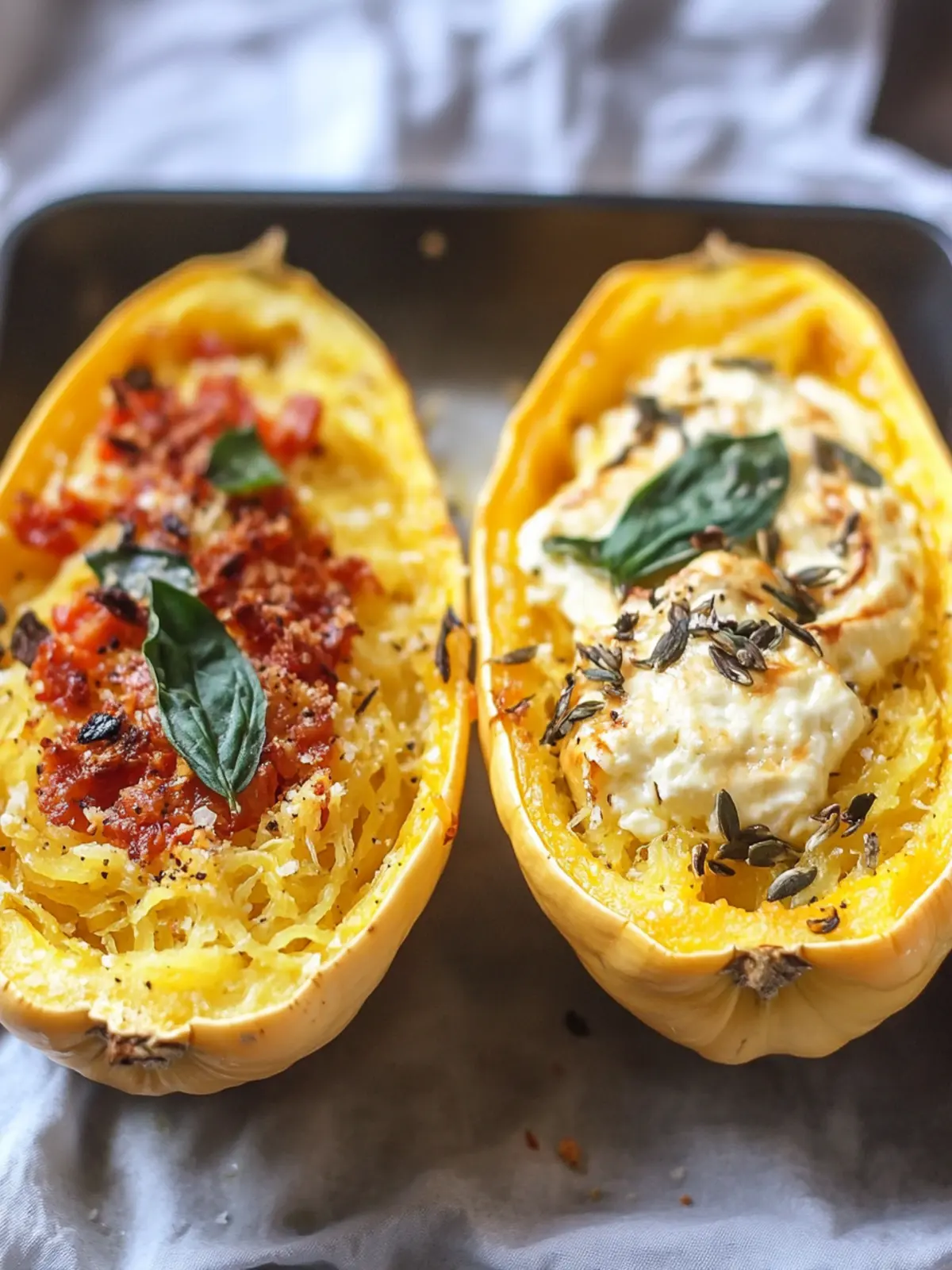 Baked Boursin Spaghetti Squash: A Creamy Savory Delight 2 Baked Boursin Spaghetti Squash