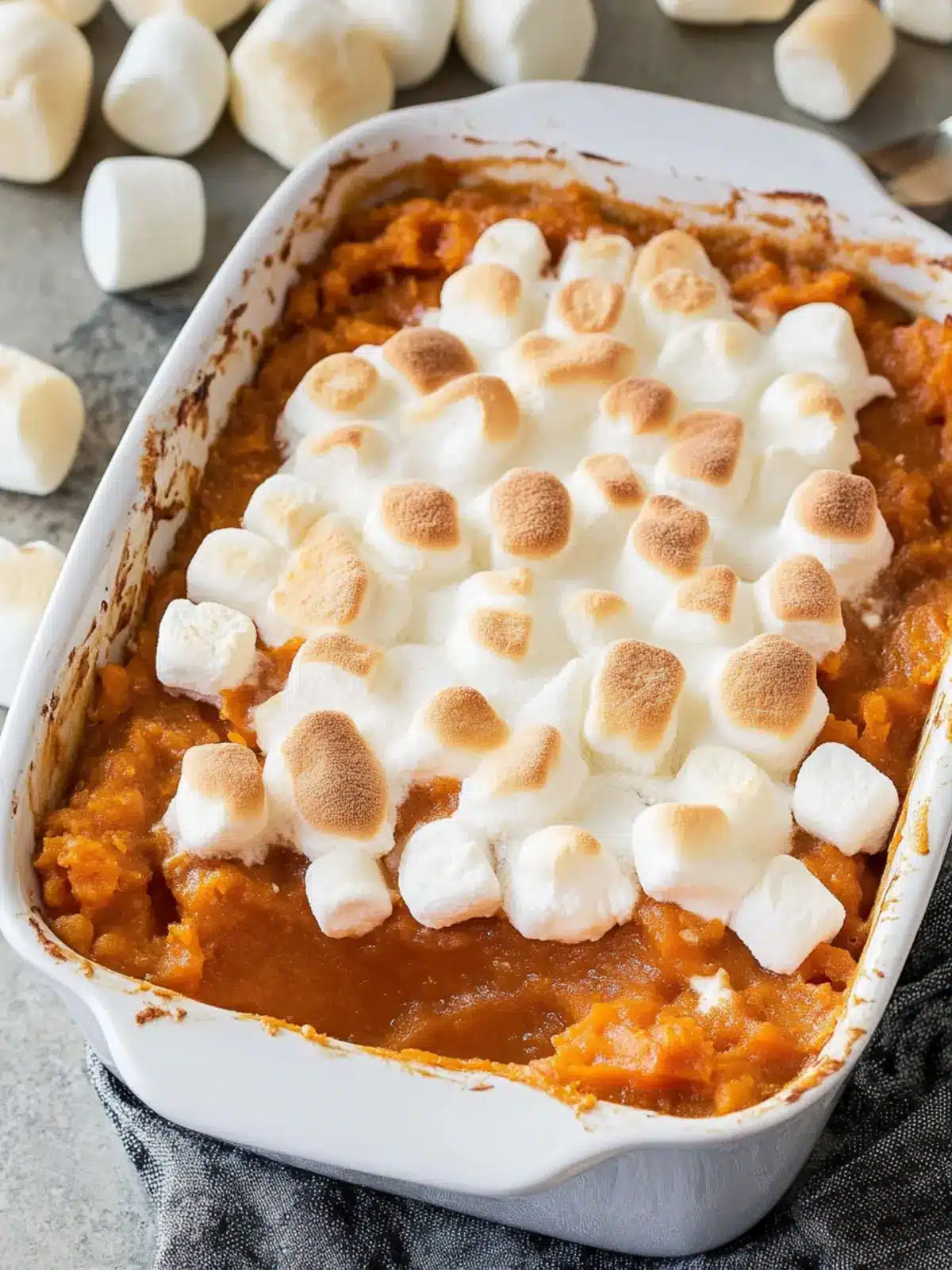 Irresistible Sweet Potato Casserole with Marshmallows Delight 3 Sweet Potato Casserole with Marshmallows
