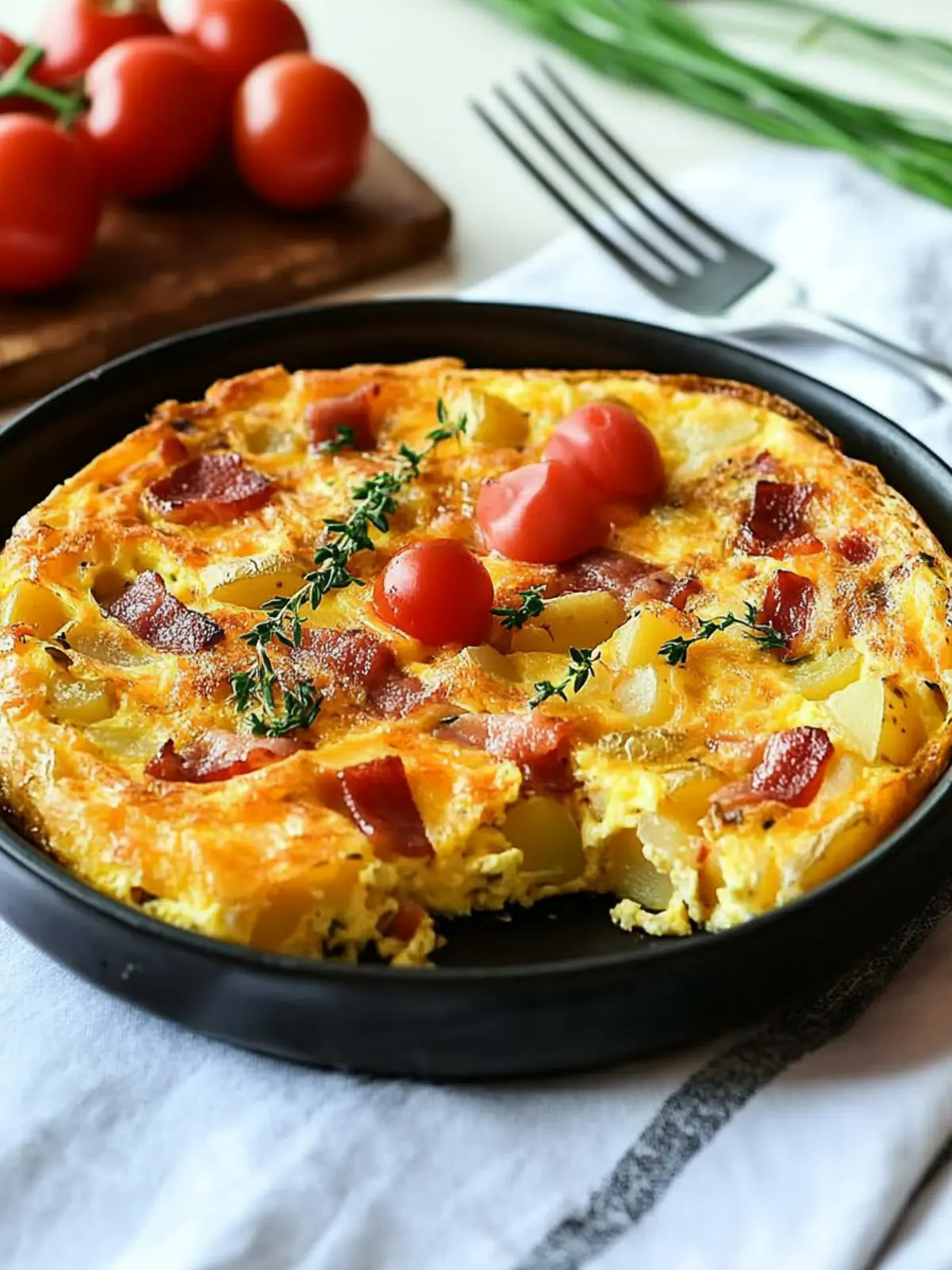 Bacon Potato and Cheddar Frittata for Comfort Food Bliss 4 Bacon Potato and Cheddar Frittata