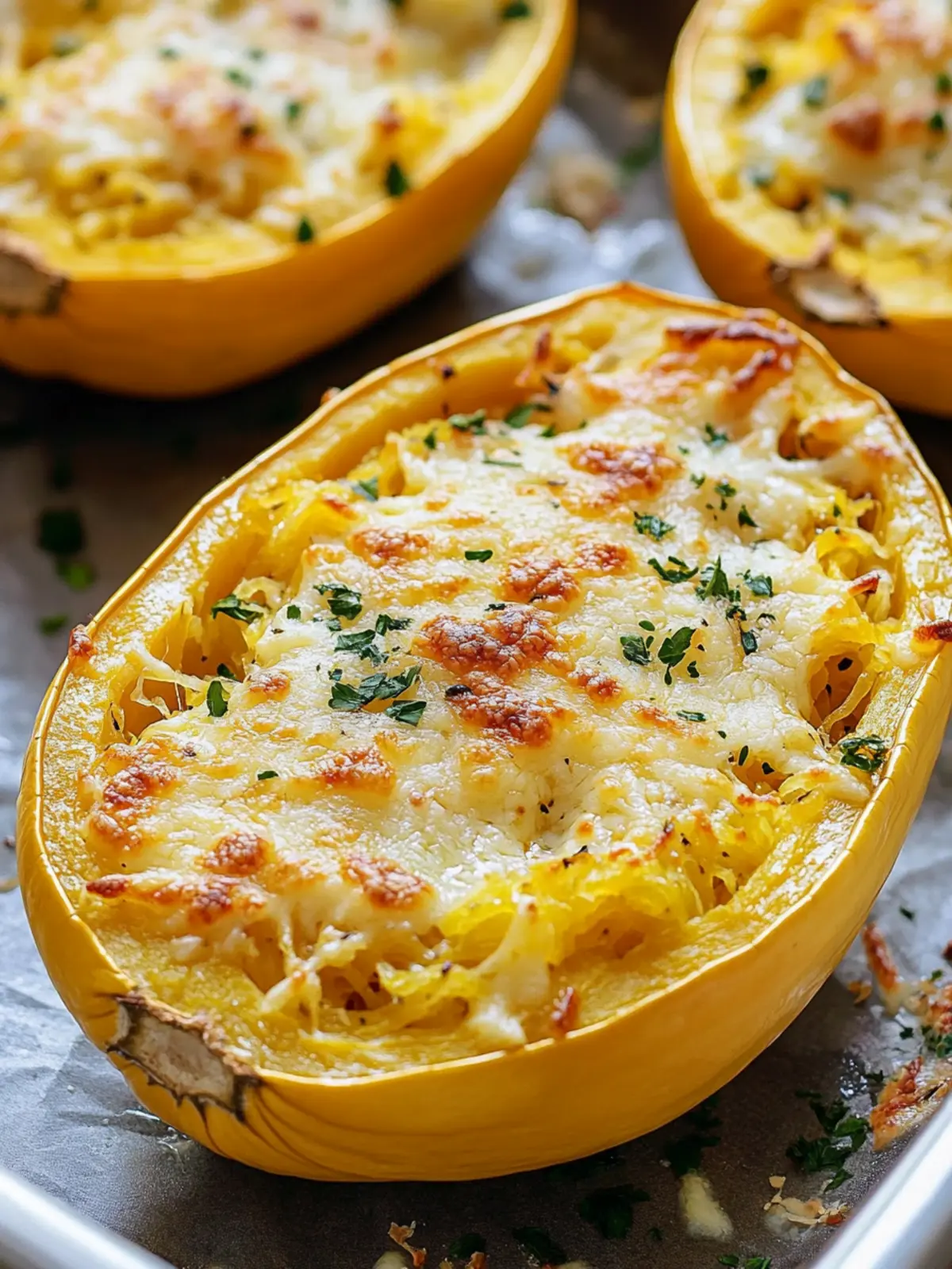 Decadent Five Cheese Garlic Spaghetti Squash Delight 2 Five Cheese Garlic Spaghetti Squash