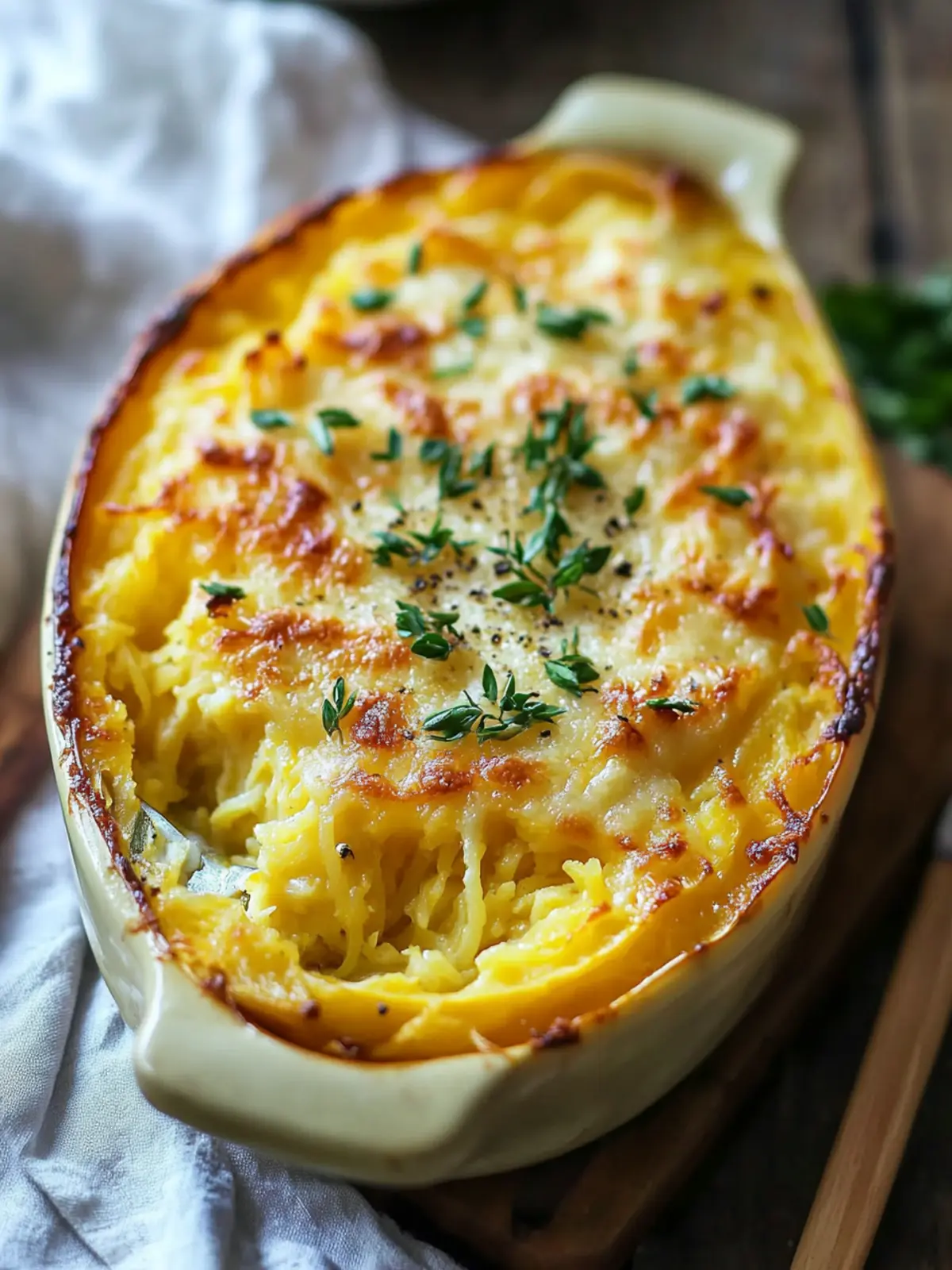 Creamy Spaghetti Squash Au Gratin for Cozy Nights at Home 3 Spaghetti Squash Au Gratin