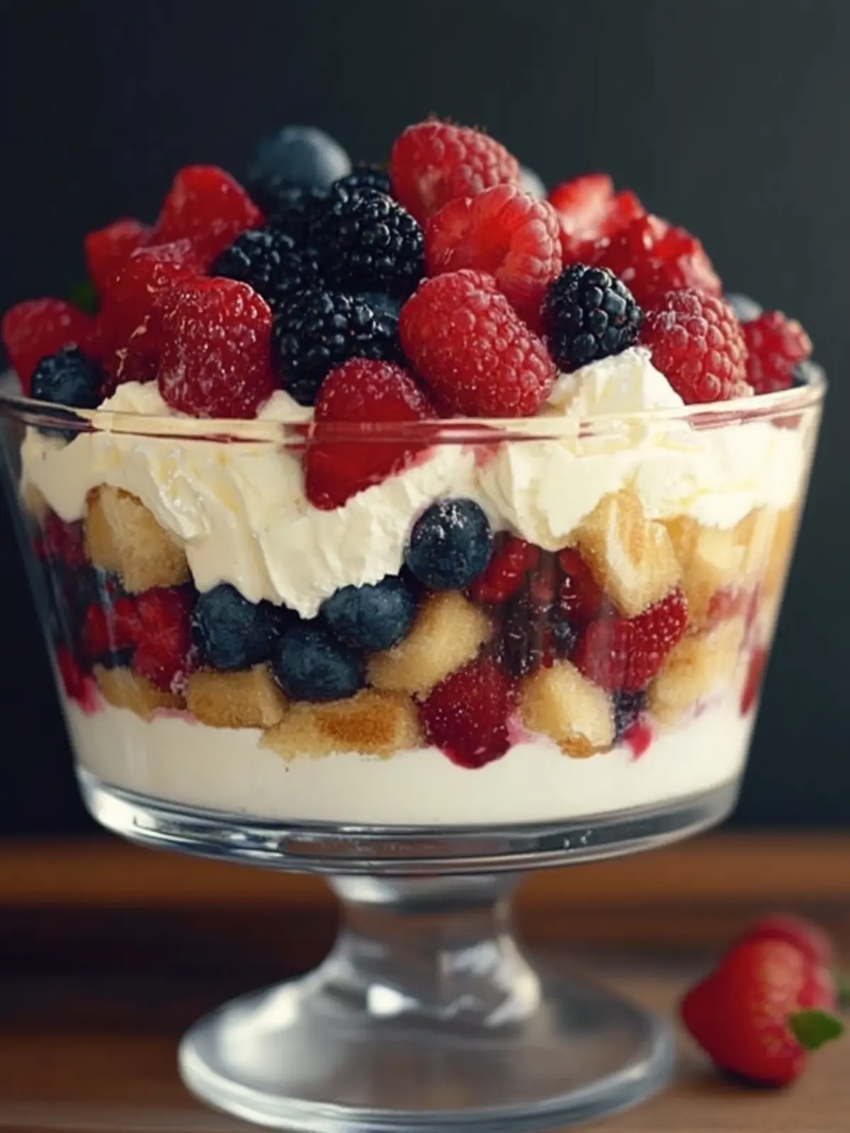 Berry Trifle Bliss: Irresistibly Delicious Layered Delight 4 Berry Trifle
