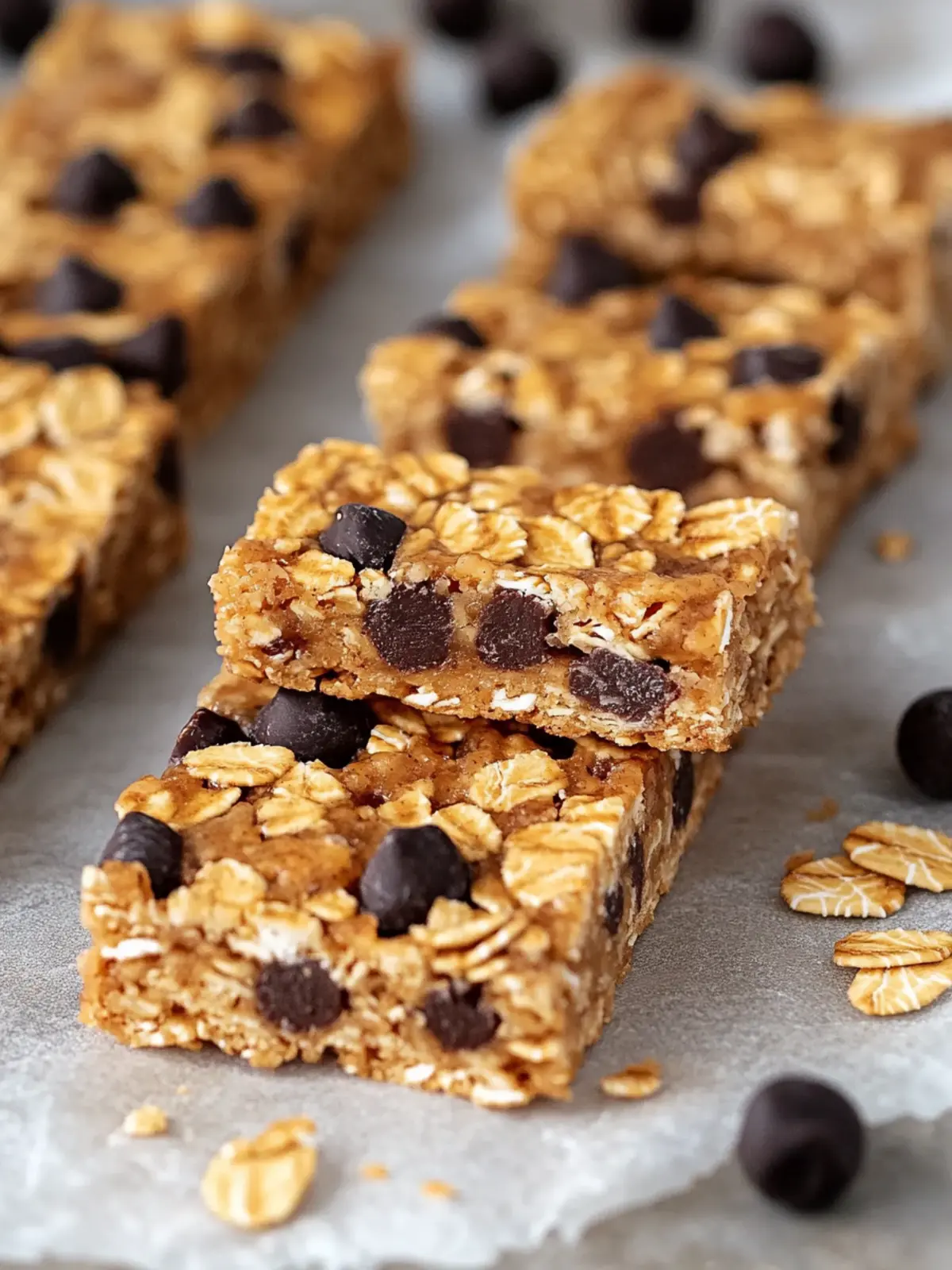 Homemade Granola Bars with Peanut Butter and Dark Chocolate 5 Granola Bars