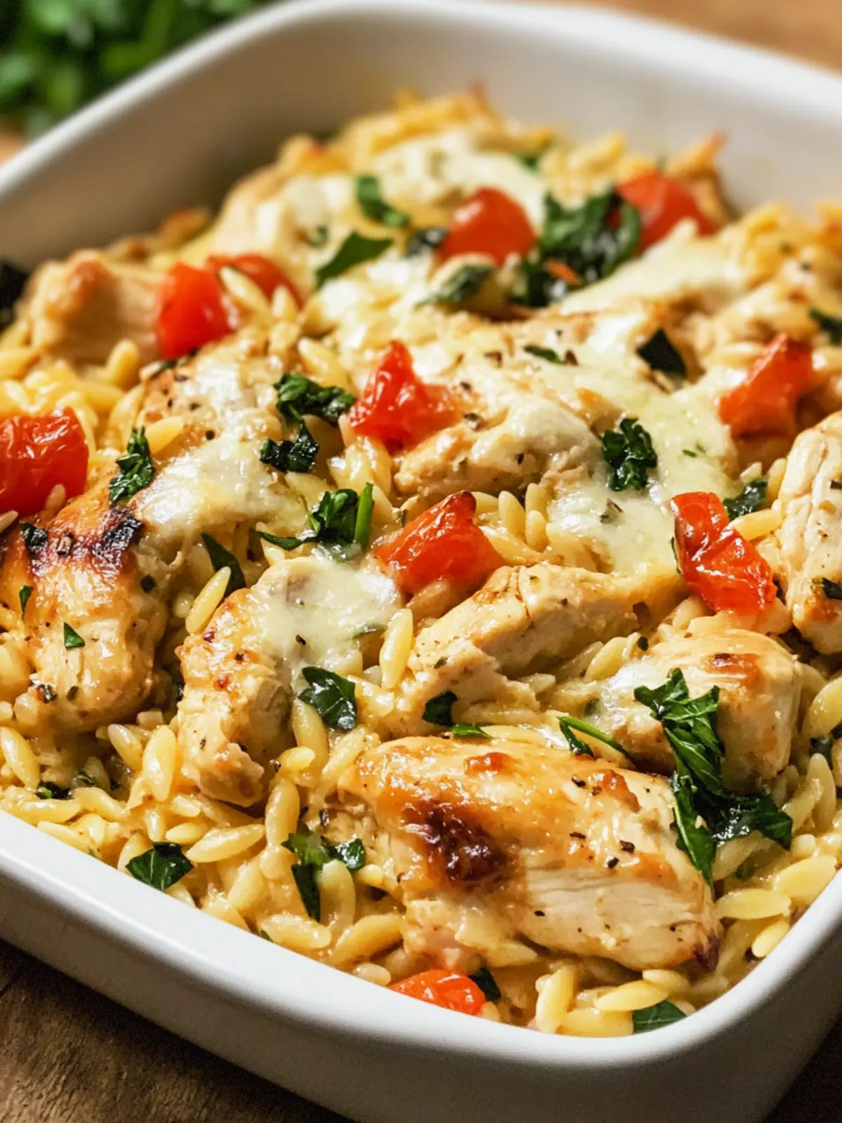 Mediterranean Chicken Orzo Bake You'll Crave Every Time 3 Mediterranean Chicken Orzo Bake
