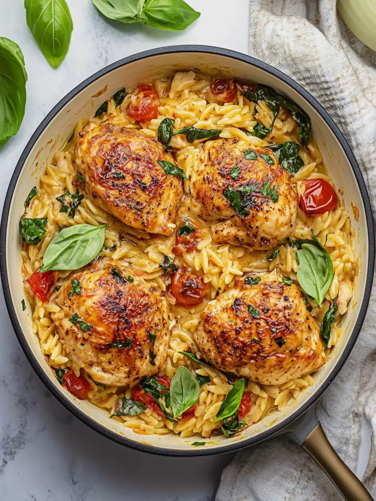 Savory Baked Chicken Orzo with Artichokes and Spinach Delight 4 Baked Chicken Orzo