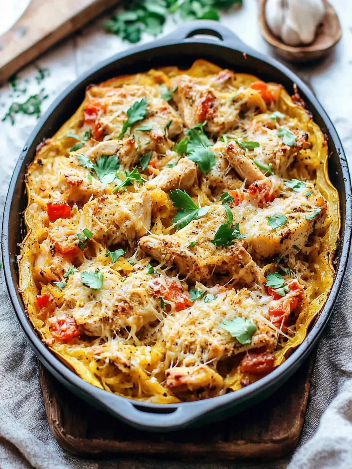 Cajun Chicken Spaghetti Squash Bake: A Flavorful Twist! 5 Cajun Chicken Spaghetti Squash Bake