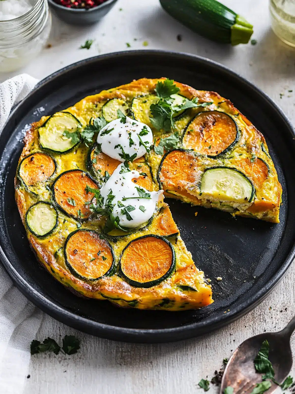 Zucchini Sweet Potato Frittata for a Flavor-Packed Surprise 2 Zucchini Sweet Potato Frittata