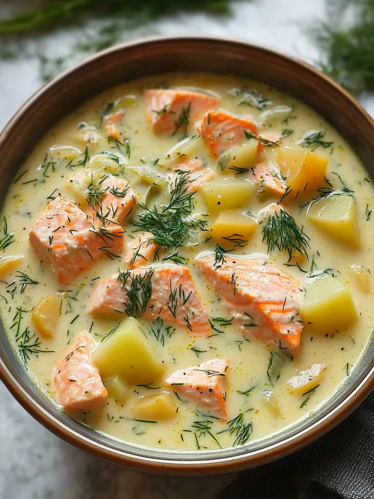 Creamy Dill Salmon Soup with Potatoes and Leeks Your New Favorite 4 Creamy Dill Salmon Soup with Potatoes and Leeks