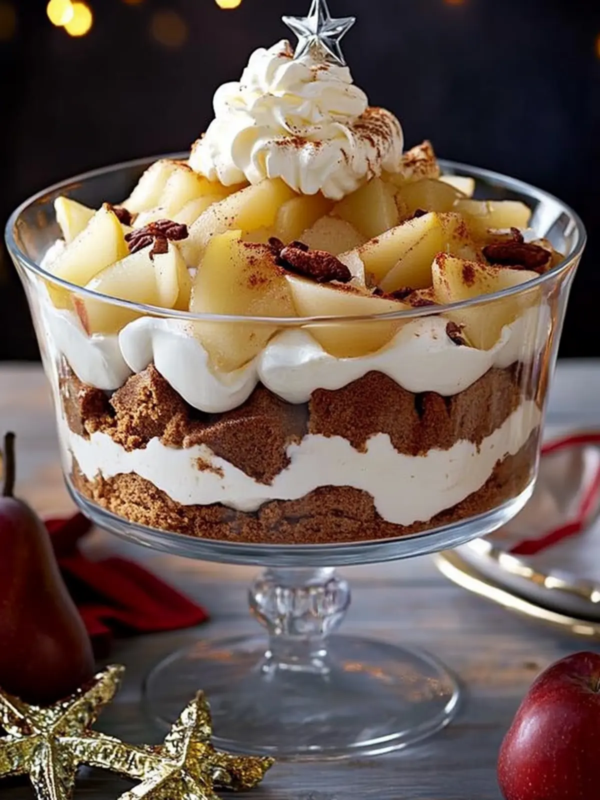 Gingerbread Trifle with Poached Pears and Spiced Cream Delight 5 Gingerbread Trifle with Poached Pears and Spiced Cream