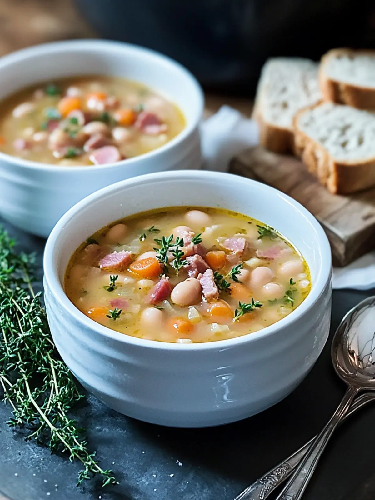 Warm Up with Hearty White Bean Ham Bone Soup Today 2 White Bean Ham Bone Soup