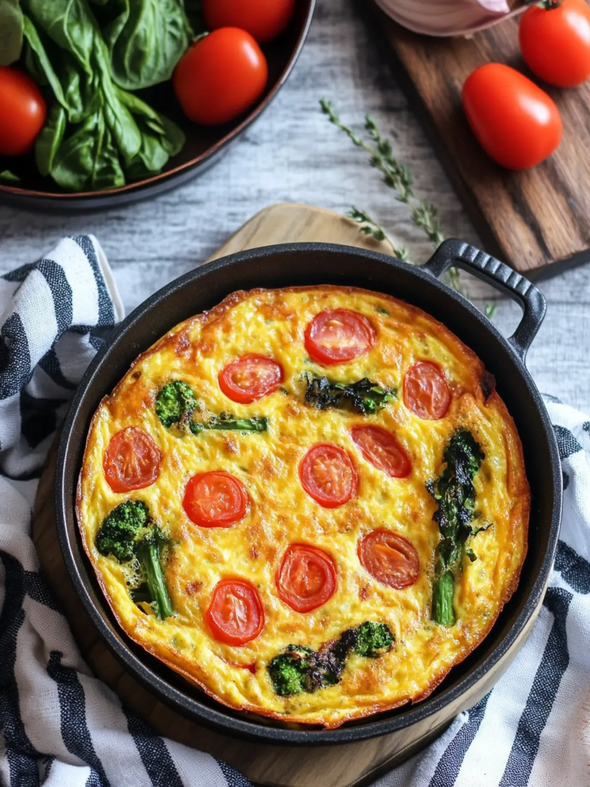 Savory Baked Frittata with Turkey Ham and Veggies Delight 4 Baked Frittata