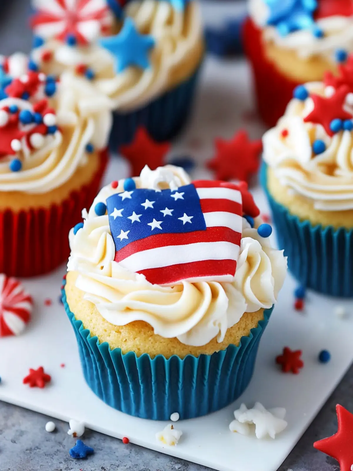 American Flag Cupcake Cake: Celebrate with Sweet Pride 2 American Flag Cupcake Cake