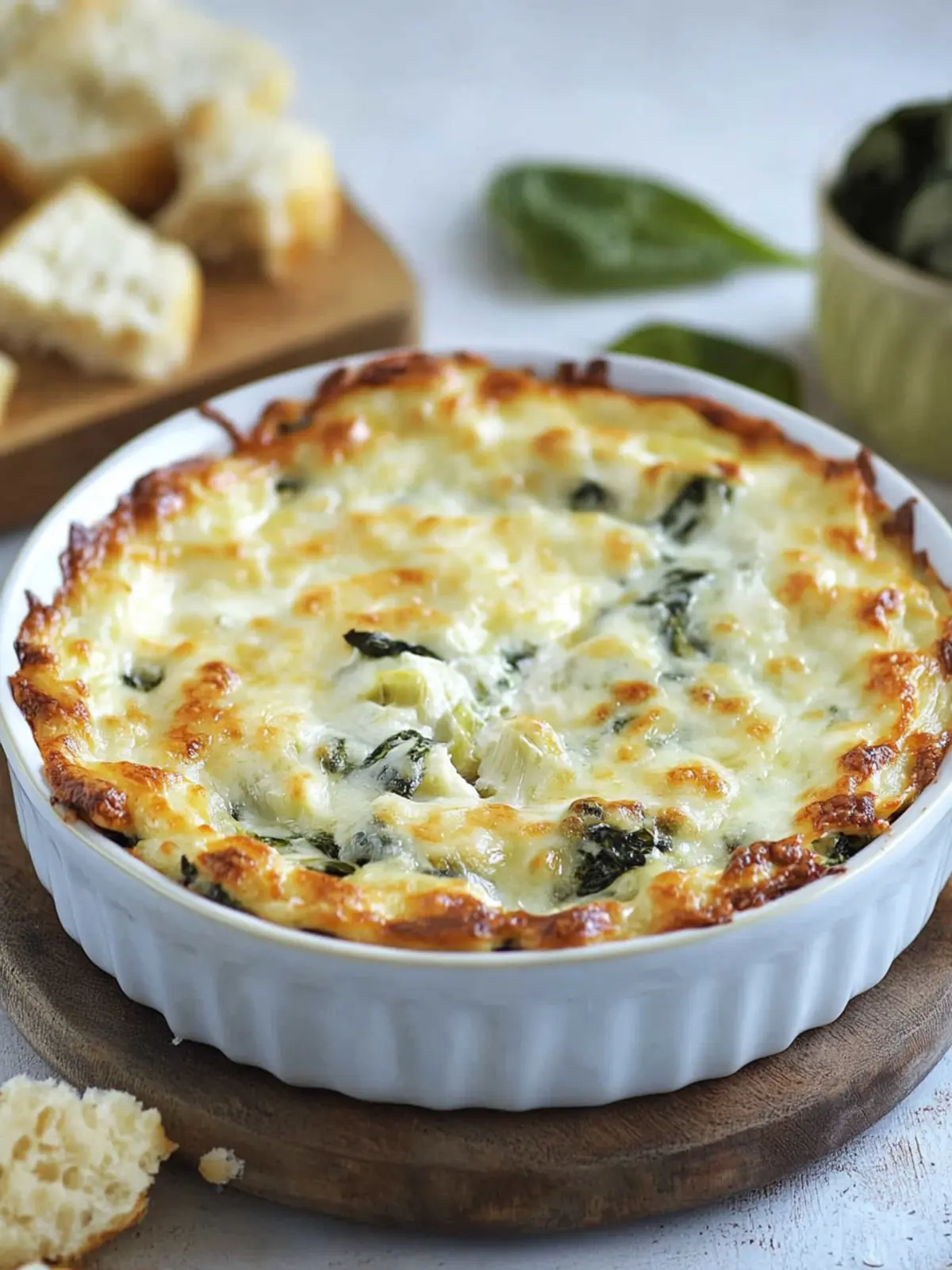 Cheesy Baked Spinach Artichoke Dip: Irresistible Comfort Food 4 Cheesy baked spinach artichoke dip