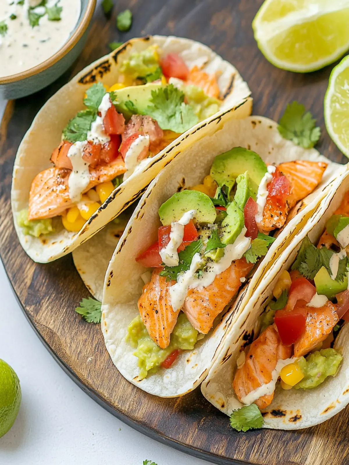 Spicy Salmon Tacos with Zesty Corn Salsa Delight 2 Salmon Tacos