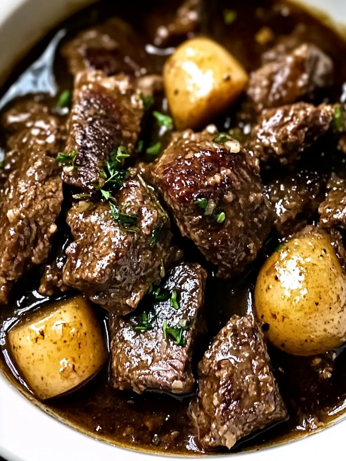 Crockpot Garlic Butter Beef Bites with Baby Potatoes Delight 4 crockpot garlic butter beef