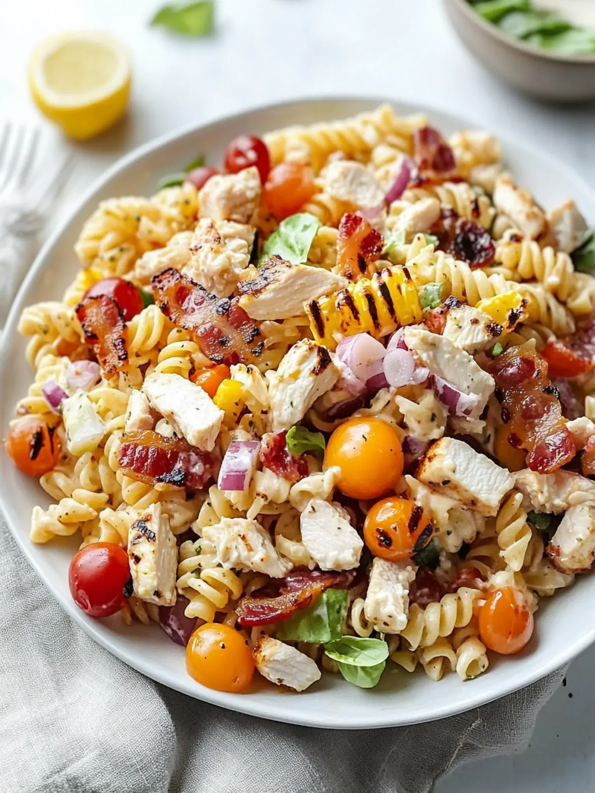 Delicious Grilled Chicken Bacon Ranch Pasta Salad You’ll Love 4 Grilled Chicken Bacon Ranch Pasta Salad