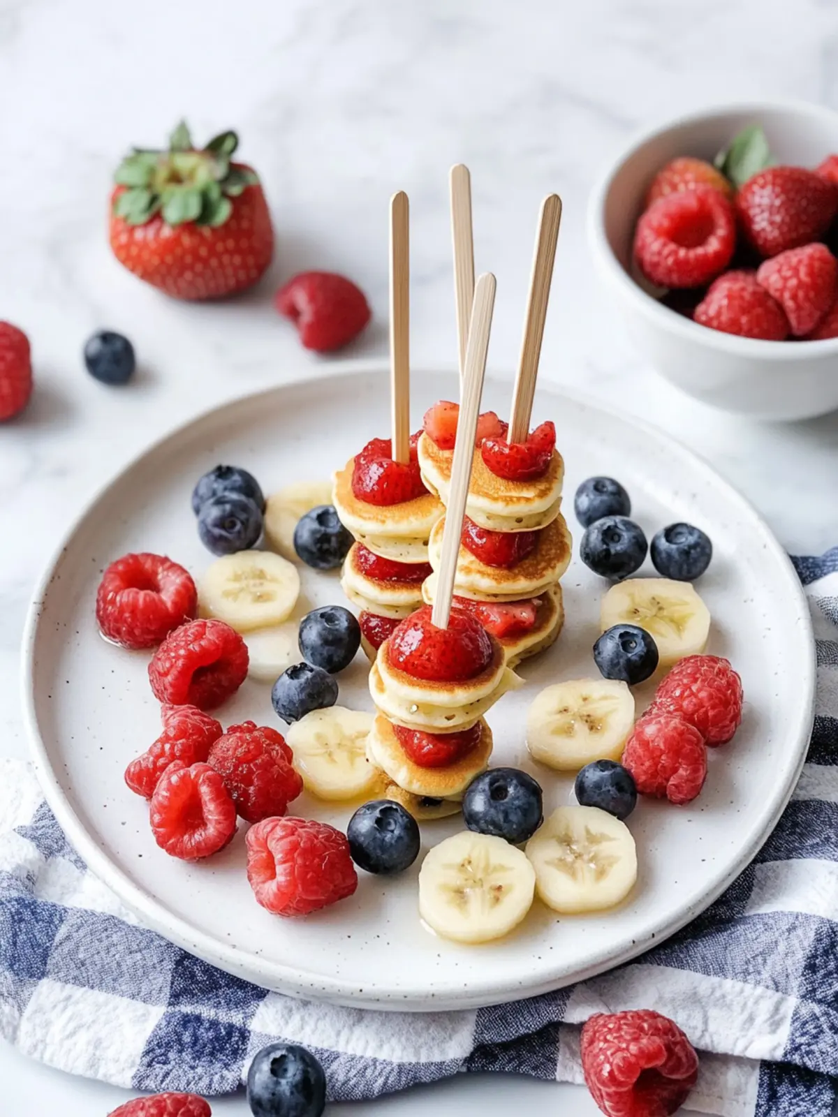 Pancake Skewers with Fruit: Easy, Fun Breakfast Delight 5 Pancake Skewers with Fruit