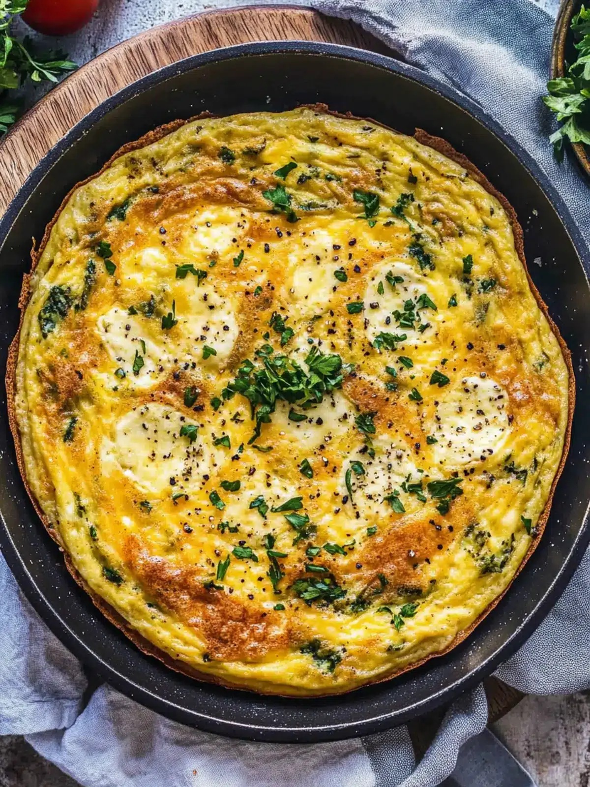Perfectly Fluffy Egg Frittata for Effortless Weekend Brunch 2 Egg Frittata