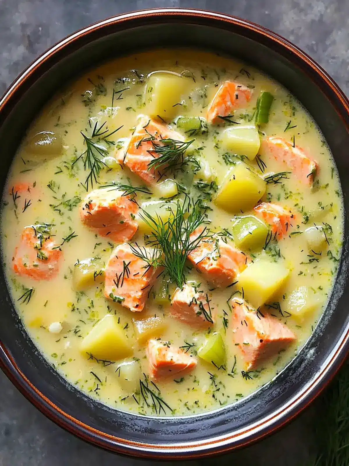 Creamy Dill Salmon Soup with Potatoes and Leeks Your New Favorite 3 Creamy Dill Salmon Soup with Potatoes and Leeks