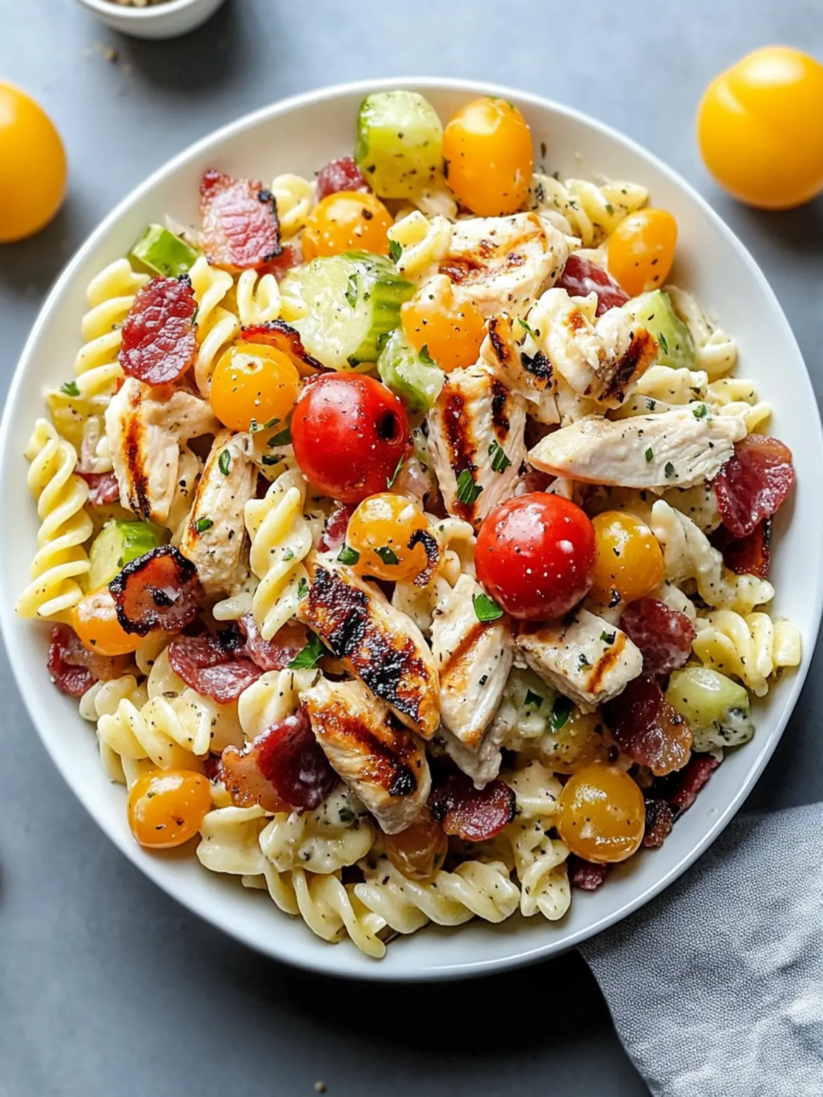 Delicious Grilled Chicken Bacon Ranch Pasta Salad You’ll Love 2 Grilled Chicken Bacon Ranch Pasta Salad