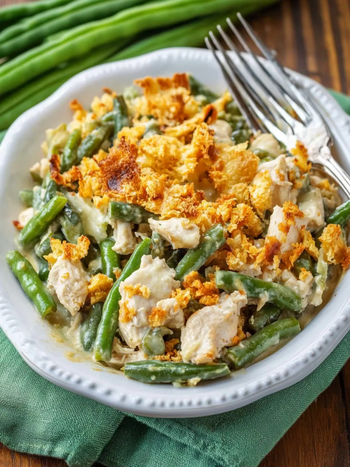 Irresistible Chicken Green Bean Casserole You'll Crave! 2 Chicken Green Bean Casserole