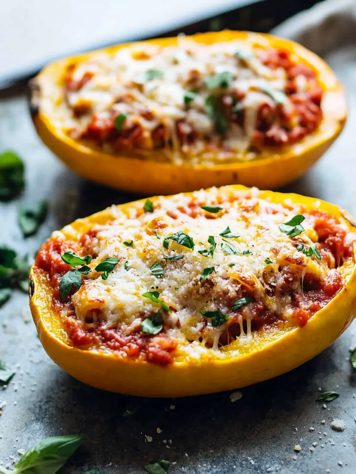 Savory Spaghetti Squash Lasagna Boats Packed with Flavor 4 Spaghetti Squash Lasagna Boats