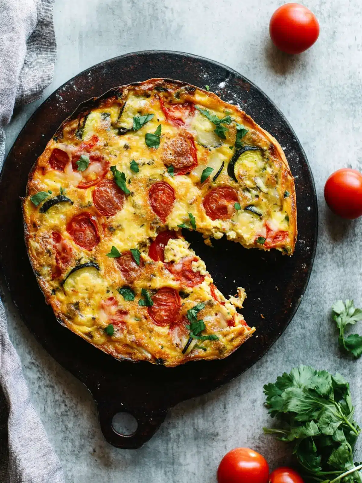 Savory Vegetable Frittata for a Quick, Healthy Meal 3 Vegetable Frittata