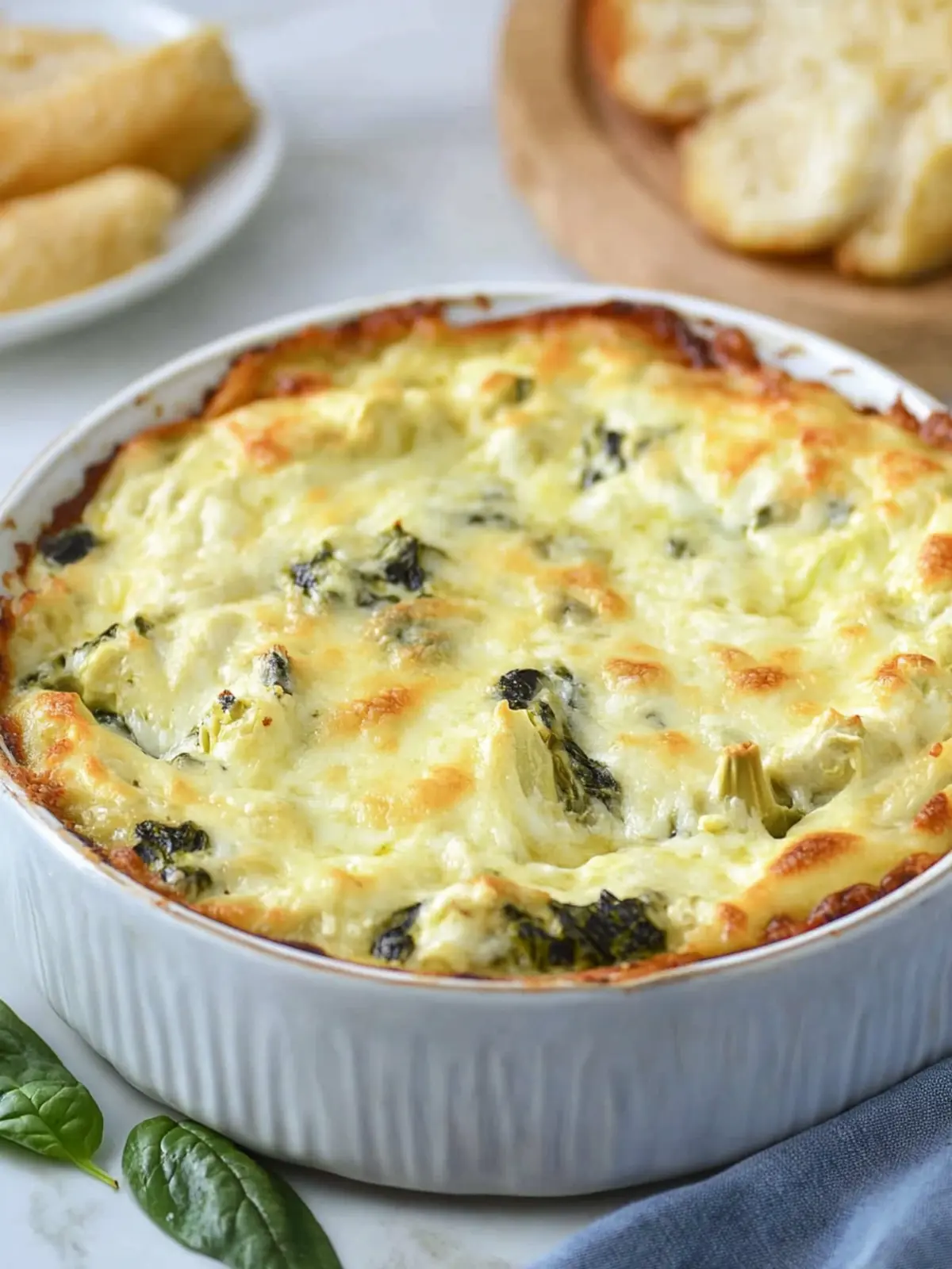 Cheesy Baked Spinach Artichoke Dip: Irresistible Comfort Food 2 Cheesy baked spinach artichoke dip