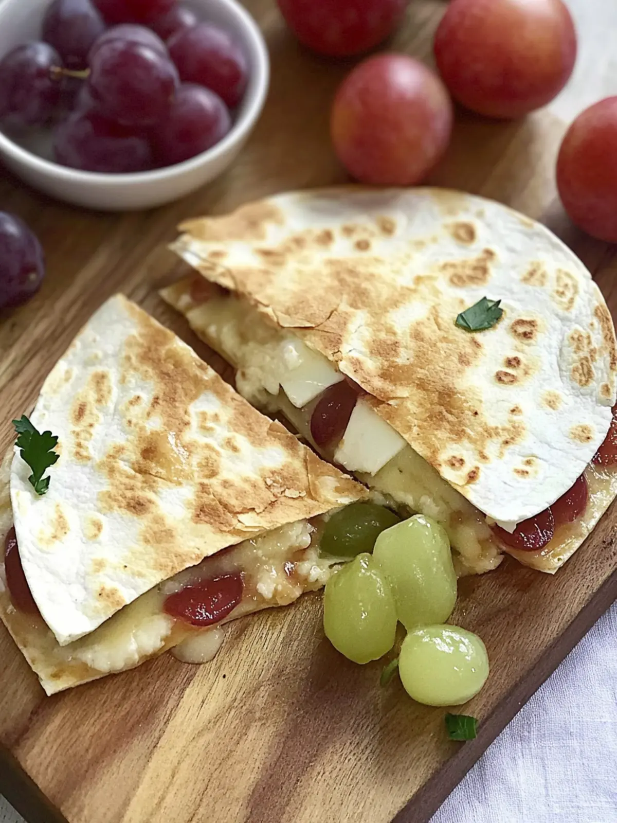 Brie and Grape Quesadilla: A Sweet Savory Delight to Savor 2 Brie and Grape Quesadilla