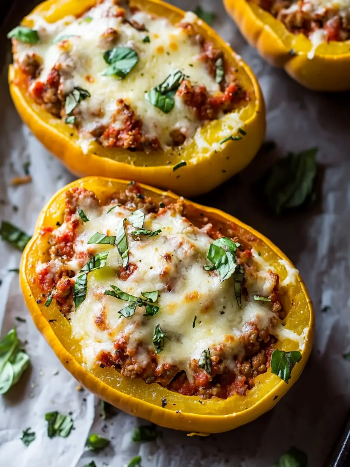 Delicious Spaghetti Squash Sausage Lasagna Boats You’ll Love 4 Spaghetti Squash Sausage Lasagna Boats