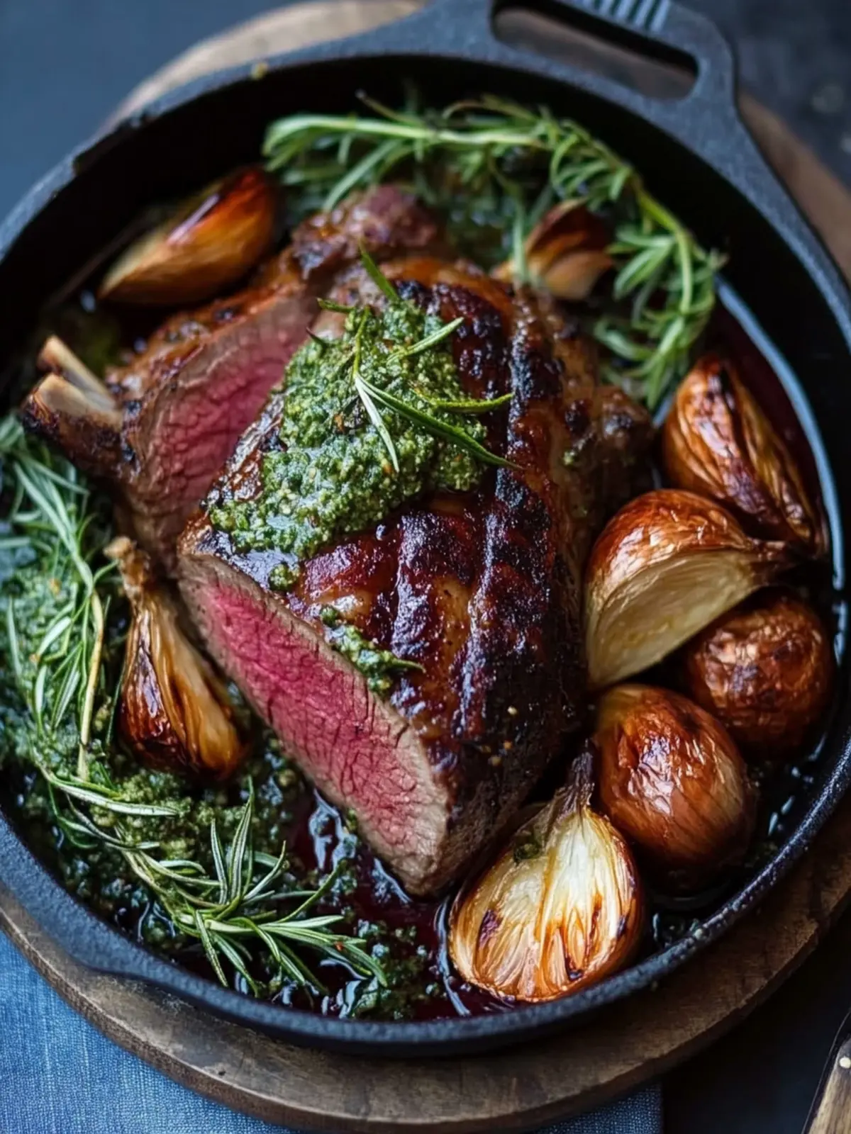 Irresistible Roast Lamb With Rosemary, Garlic, and Pesto Bliss 2 Roast Lamb With Rosemary, Garlic and Pesto