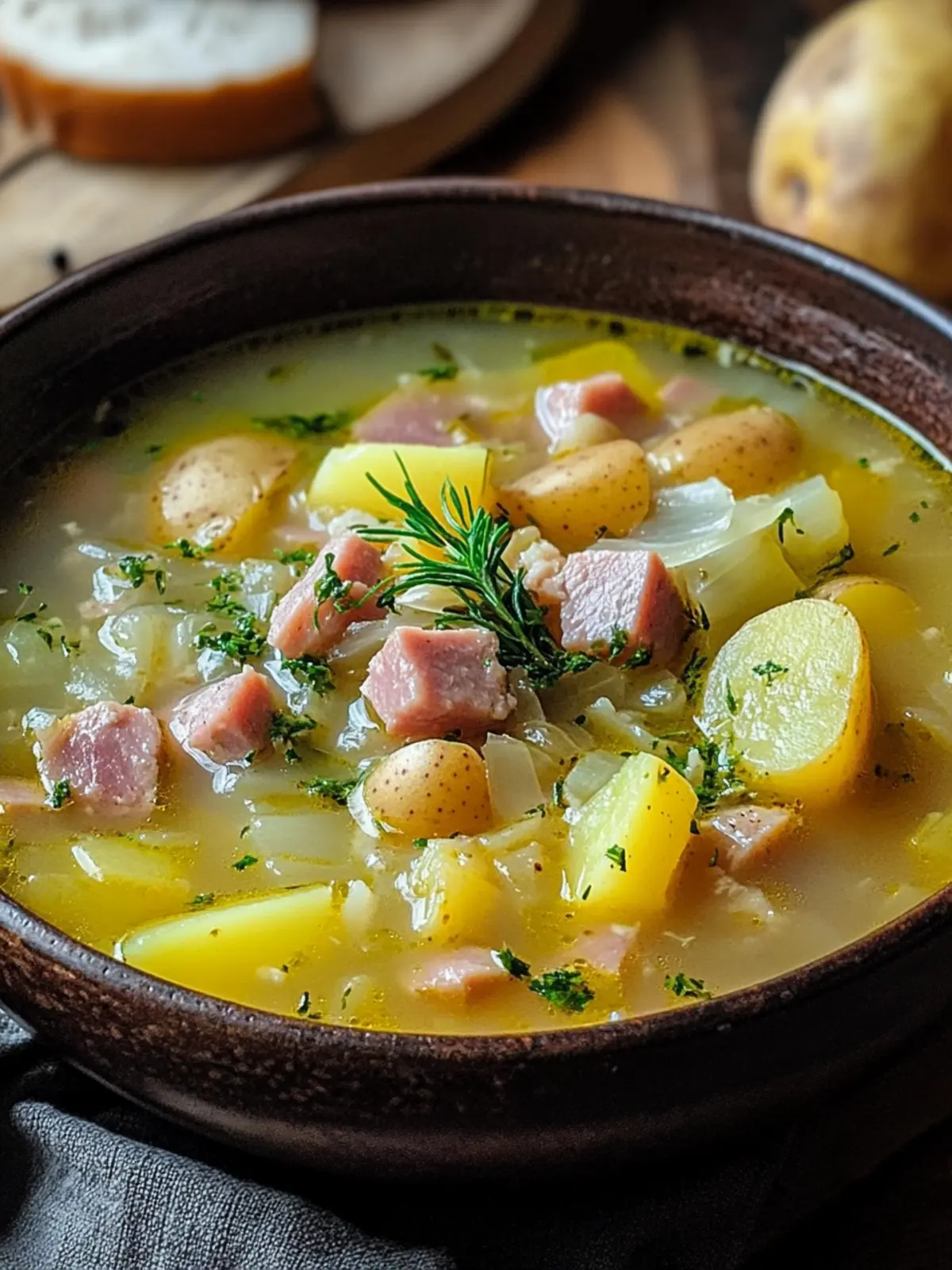 Hearty Ham Bone Soup with Potatoes and Cabbage Bliss 2 Ham Bone Soup with Potatoes and Cabbage