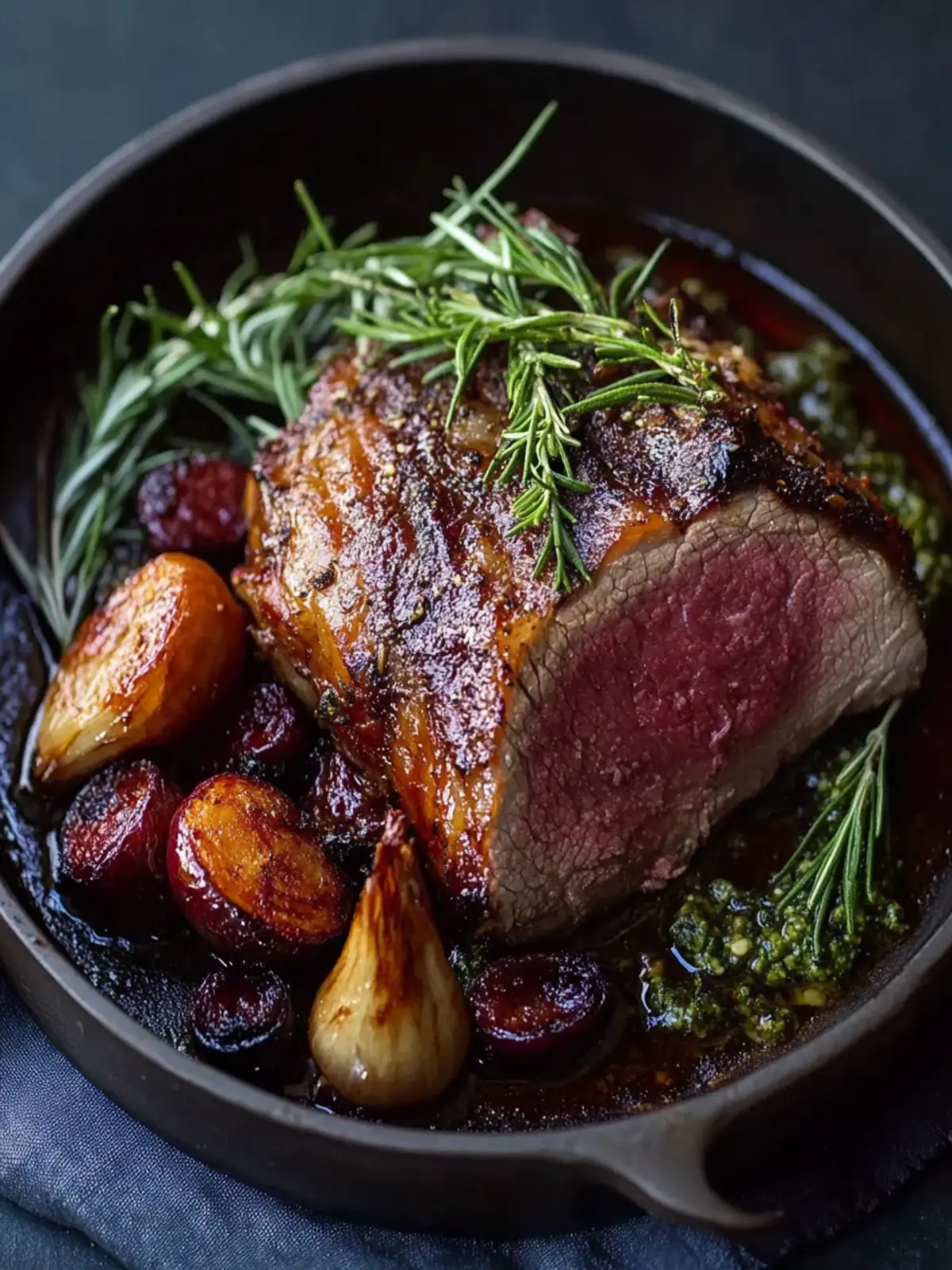 Mouthwatering Roast Lamb With Rosemary, Garlic and Pesto 2 Roast Lamb With Rosemary, Garlic and Pesto