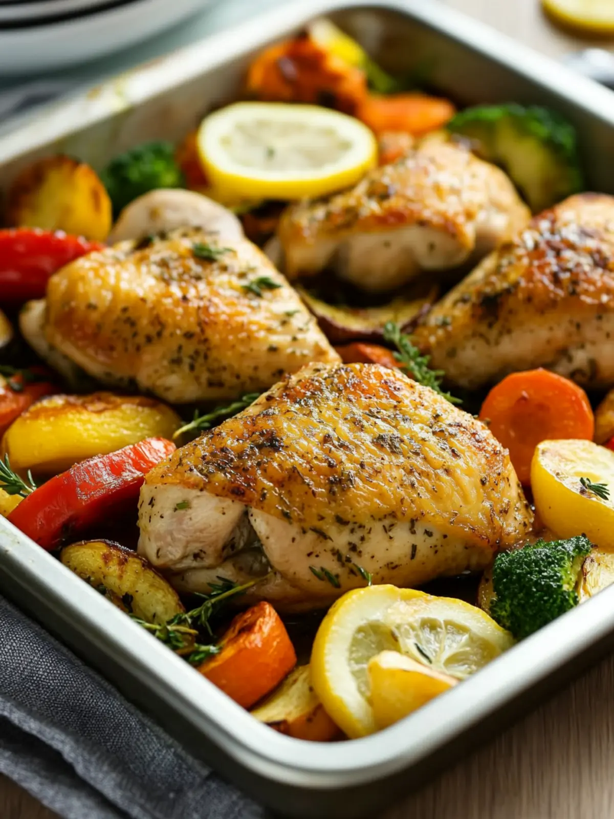 Sheet Pan Lemon Herb Chicken and Vegetables Made Easy 5 Sheet Pan Lemon Herb Chicken and Vegetables