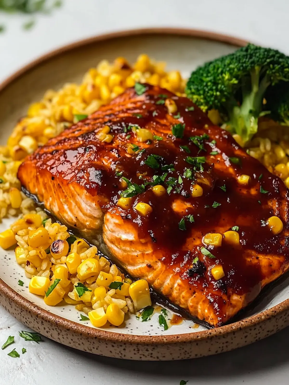 Baked BBQ Salmon with Buttery Corn Rice for a Cozy Night In 2 Baked BBQ Salmon with Buttery Corn Rice
