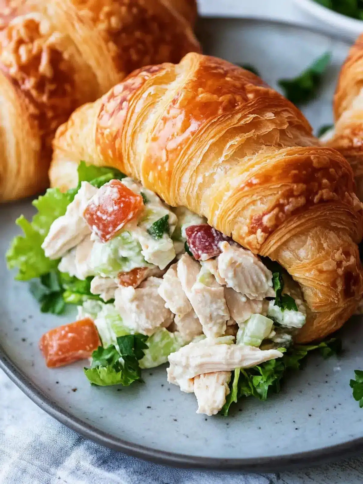 Delicious Chicken Salad Croissants for a Fresh, Flavorful Lunch 2 Chicken Salad Croissants