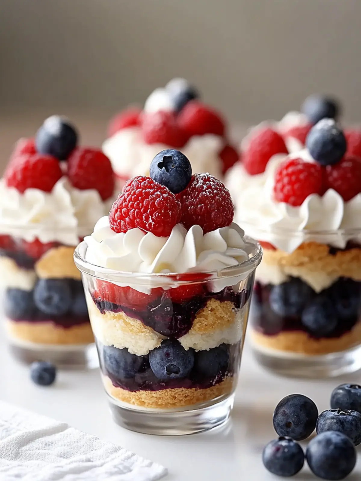 Delicious Red, White, and Blueberry Trifle Cups You’ll Love 5 Red, White, and Blueberry Trifle Cups