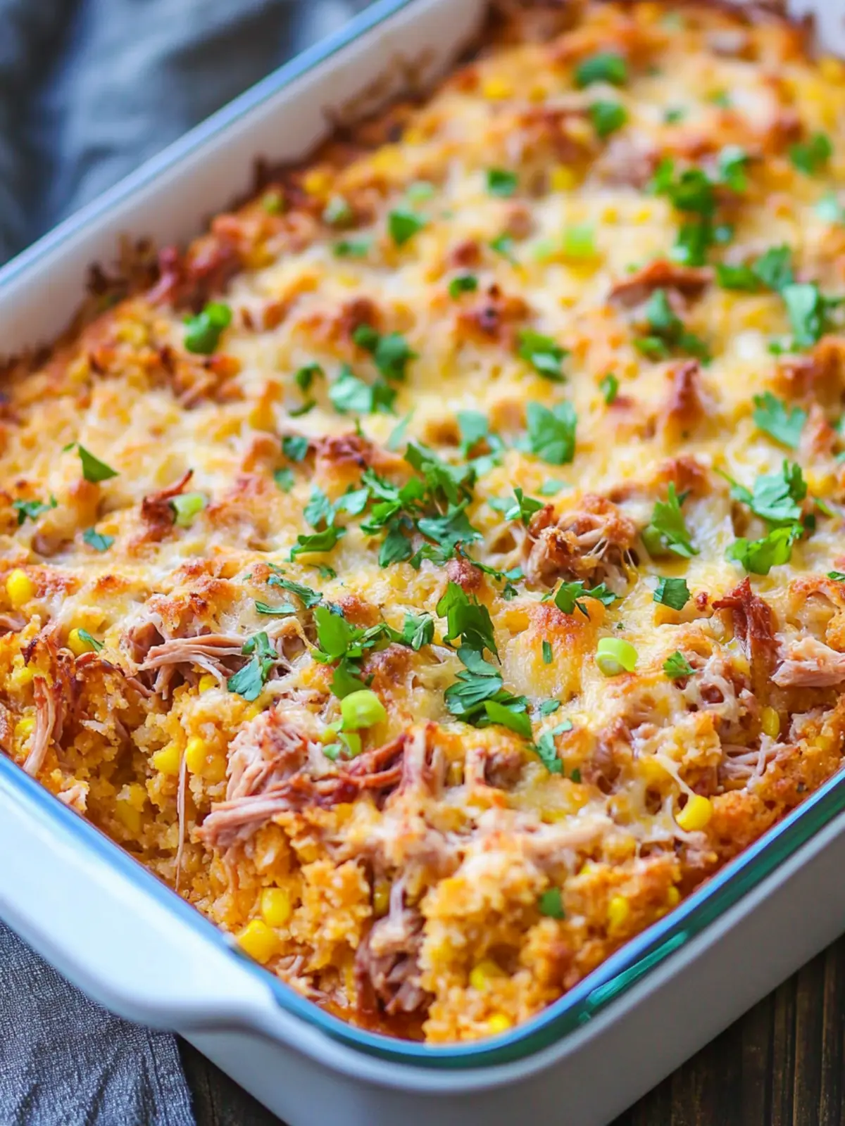 Pulled Pork Cornbread Casserole: Comfort Food Made Easy 2 Pulled Pork Cornbread Casserole